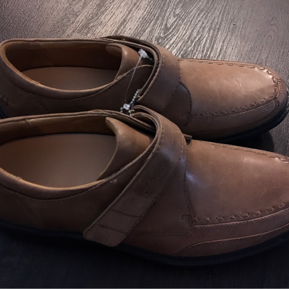 Tan Leather FRANK Dr. Comfort Pressure Relief Walking Comfort Shoes Mens 8.5M